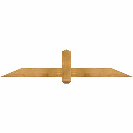 Ekena Millwork Eugene Rough Sawn Timber Gable Bracket, Western Red Cedar, 60"W x 12"H x 4"D x 4"F, 5/12 Pitch GBW060X12X0404EUG00RWR